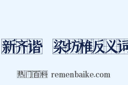 新齐谐·染坊椎反义词是什么意思的图片